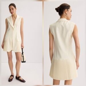 Sandro Carine Sleeveless Mini Casual Dress V-neck Sleeveless Front button Size S